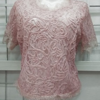 blusa rosa  encaje